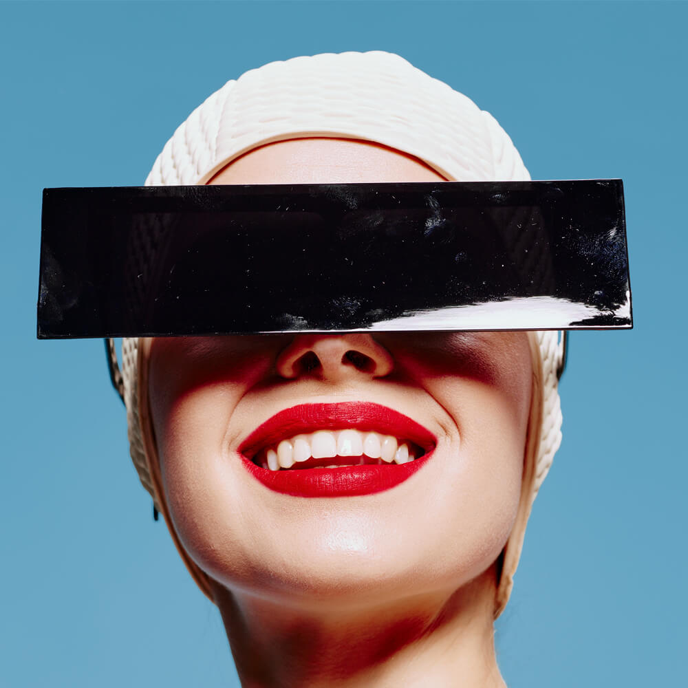 Brille Zensur, Schwarz