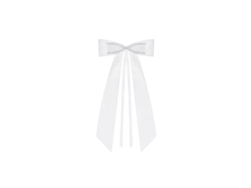 Schleifen mit Fliege Weiß, 14 cm - 4er Set