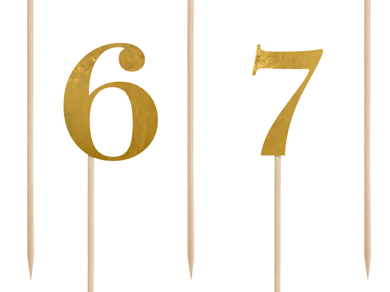 Tischnummern Gold, ca. 25 cm - 11 Stk