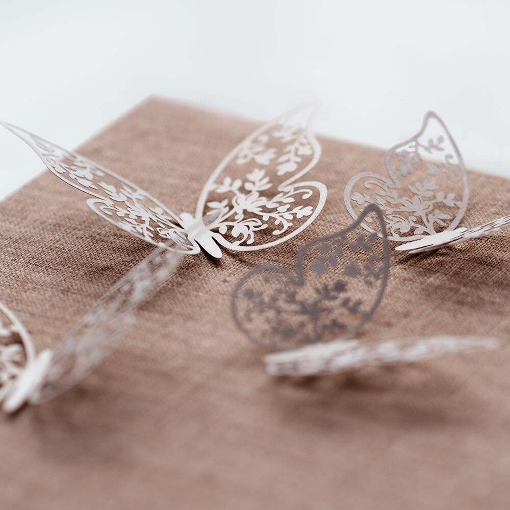 Papierdeko Schmetterling, 6,5 x 4cm, 10 Stück