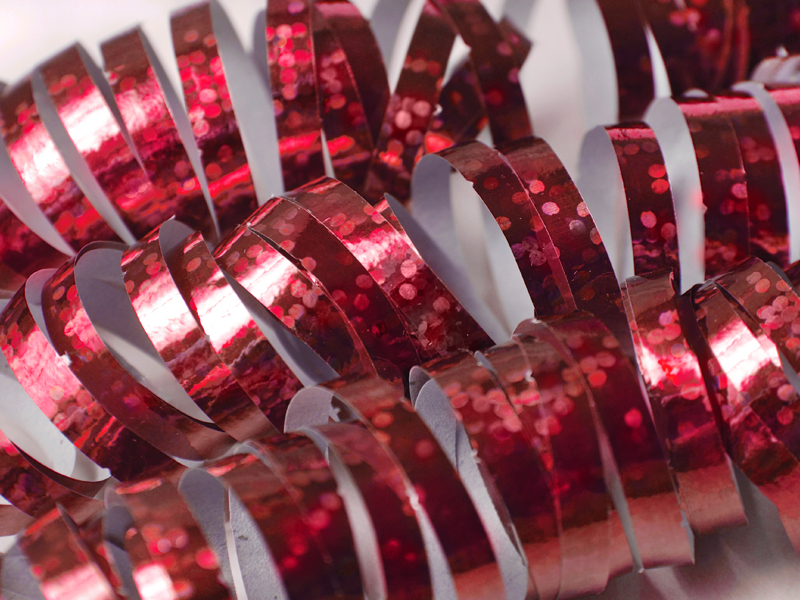 Luftschlange Holographisch Rot, 3.8m