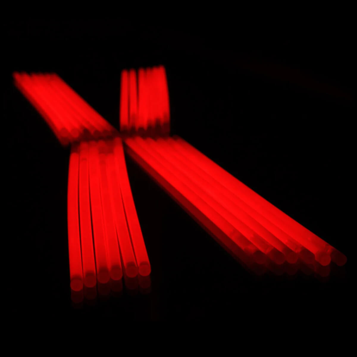 Knicklichter 100er Pack -mit 100 Verbindern, Rot