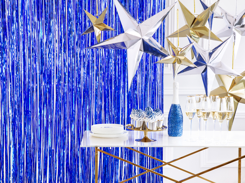 Partyvorhang blau, 90x250cm