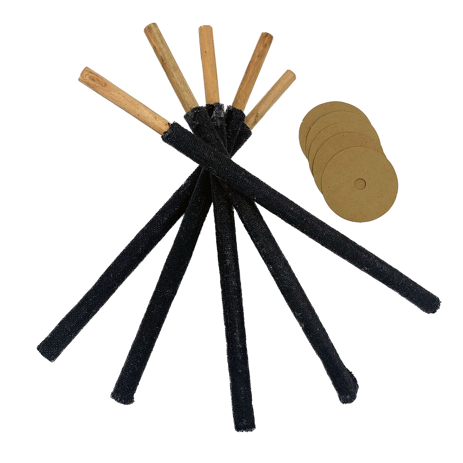 5x Wachsfackel 60 cm 1.5 Std. Brenndauer