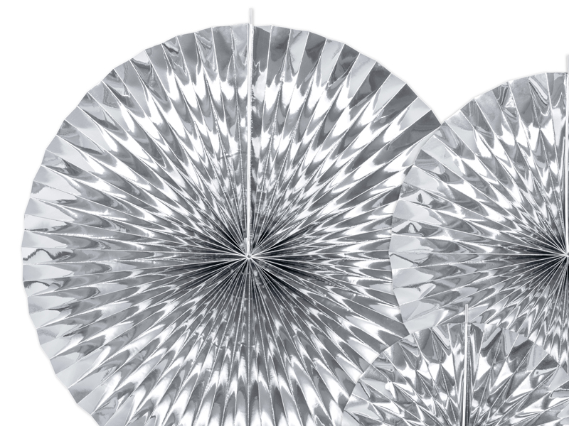 Fächer - Silber, 23 - 40 cm, 3er Set
