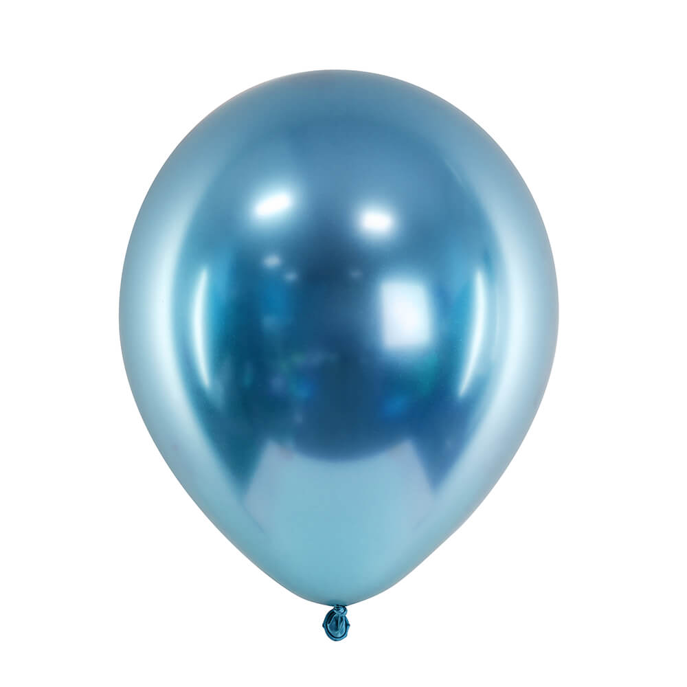 Glossy Balloons Glänzend Blau 30cm, 10 Stk.