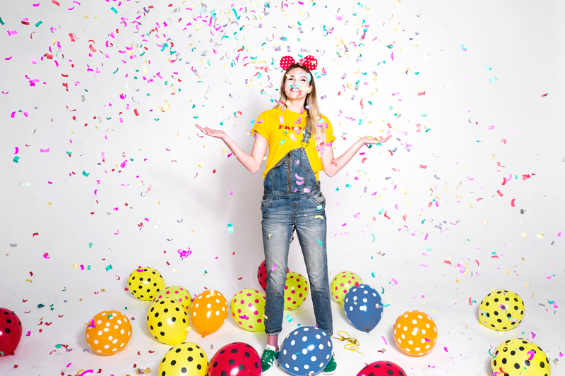 Party Popper Paper multicolour Konfetti 80cm