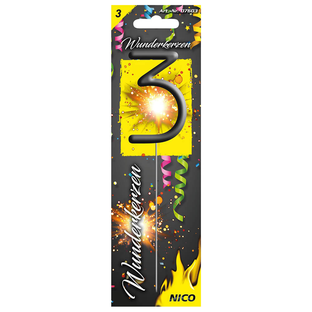 Wunderkerze Zahl 3