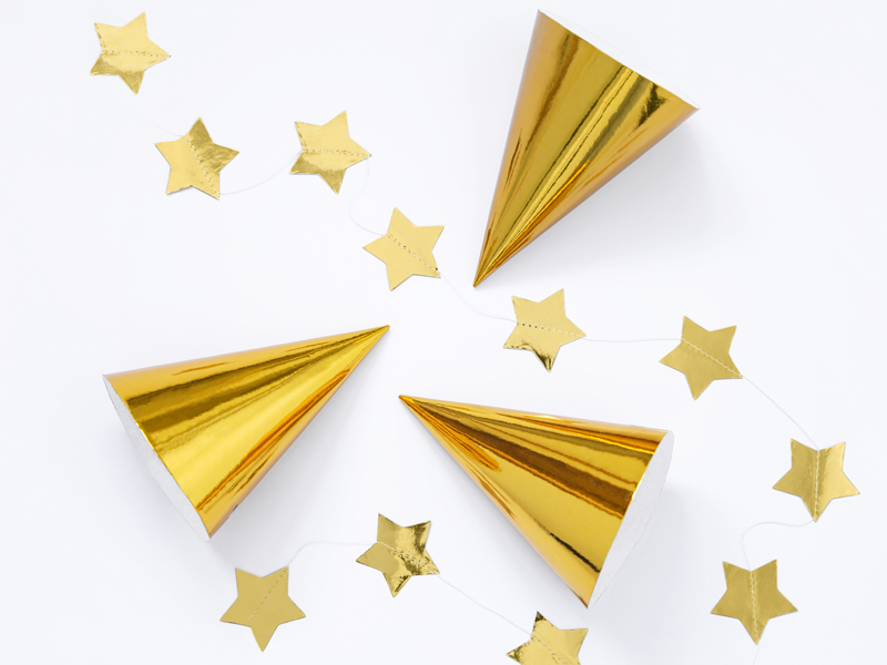 Sternen-Girlande in Gold, 3,6 m