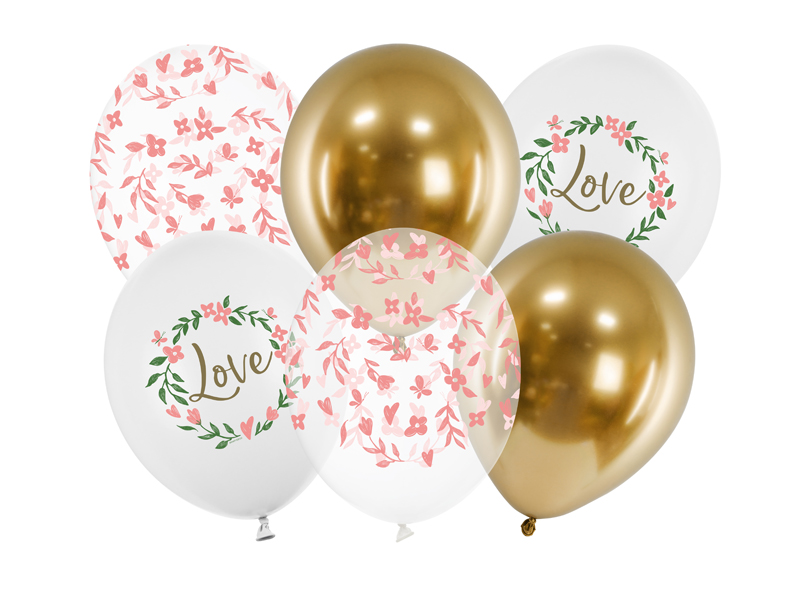 Luftballons Love, Mix, 30cm, 6 Stk