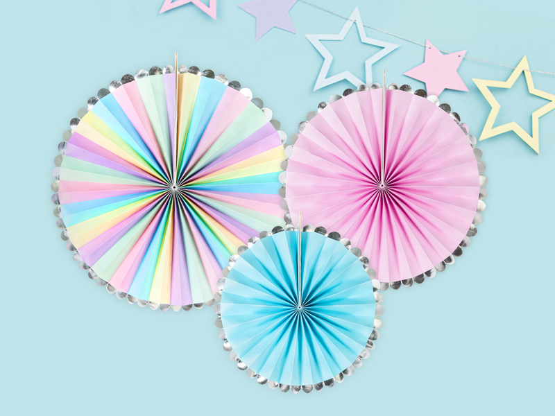 Fächer - Einhorn-Mix, 20 - 30 cm, 3er Set
