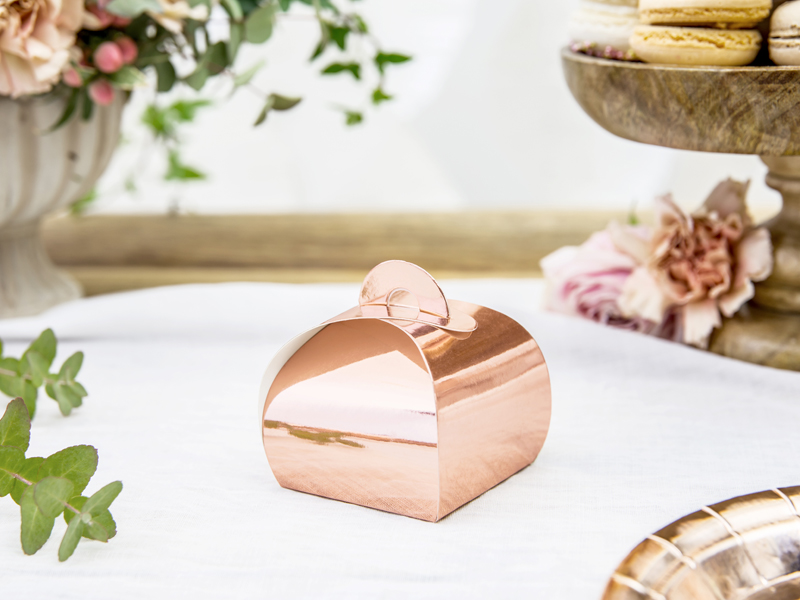 Schachtel Roségold, 6x6x5,5 cm - 10 Stück