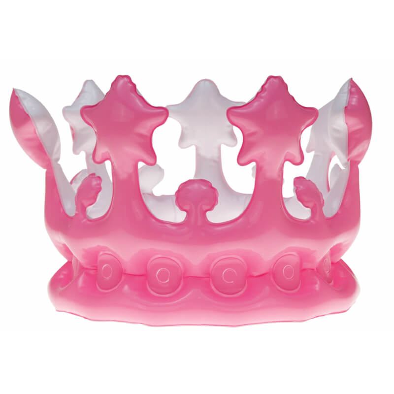 Aufblasbare Krone Pink 23 cm