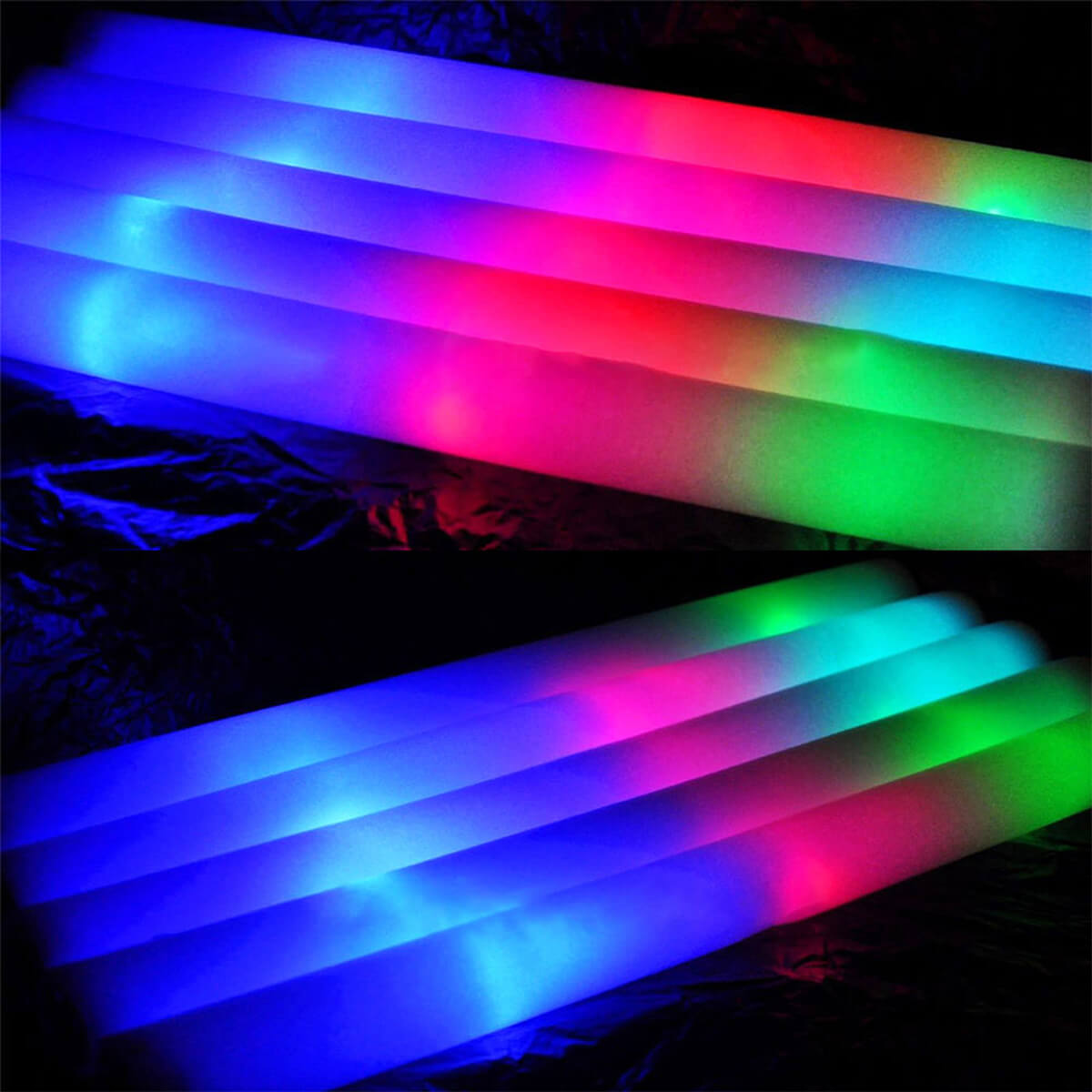 LED Foam Stick, Leuchtstab Bunt