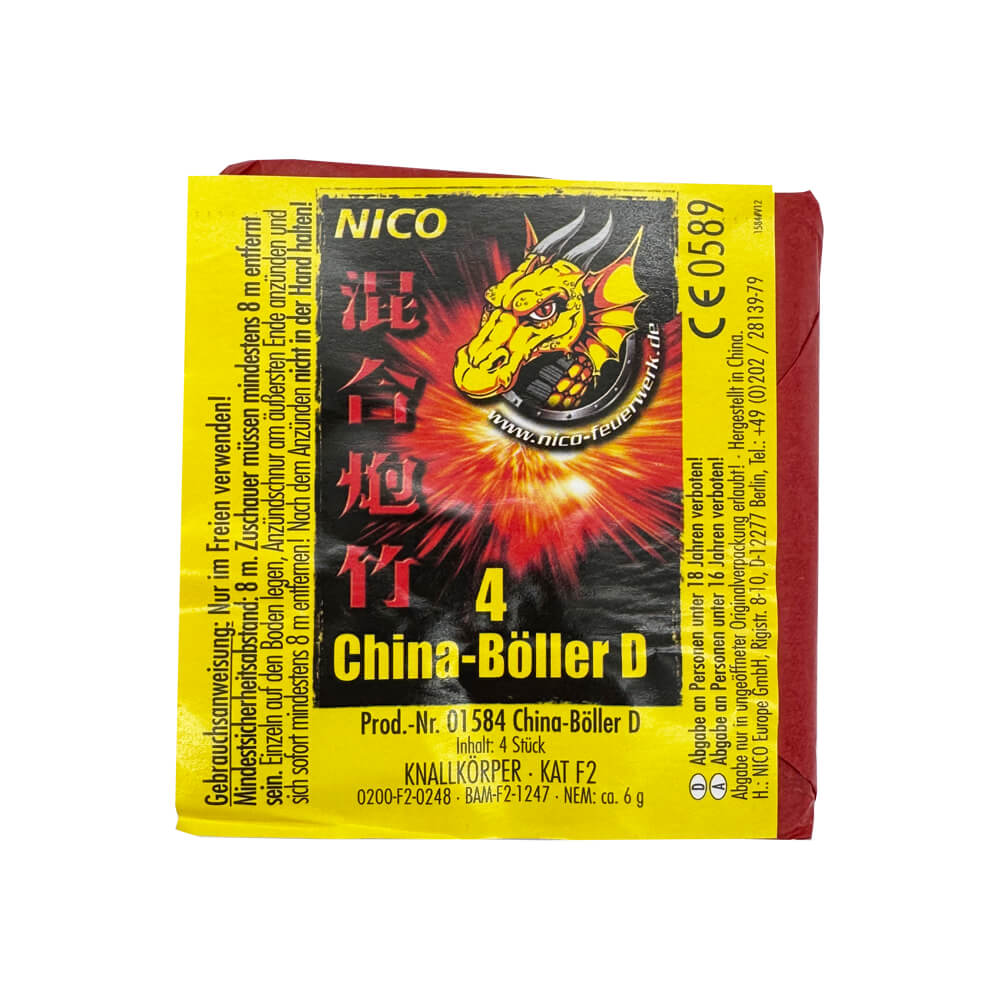 China-Böller D, 4er-Päck.