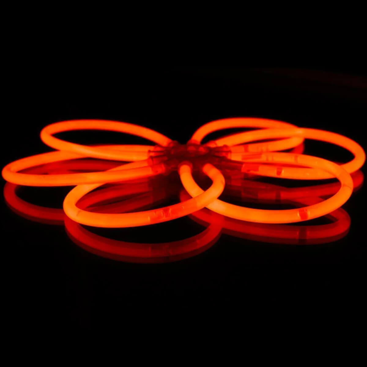 Knicklichter 100er Pack -mit 100 Verbindern, Orange