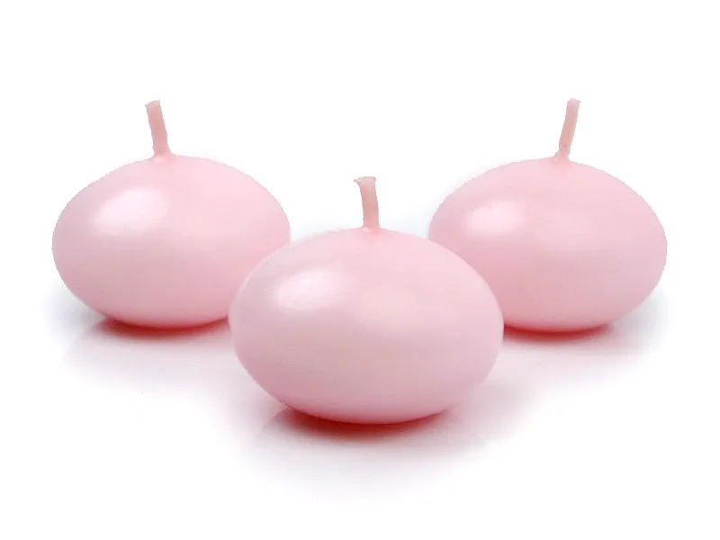 Schwimmkerze, Matt Rosa, 4 cm - 50er Set