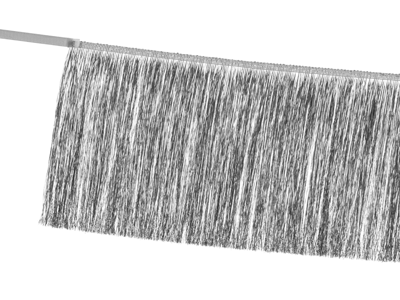Fransengirlande Silber, 20cm x 135cm