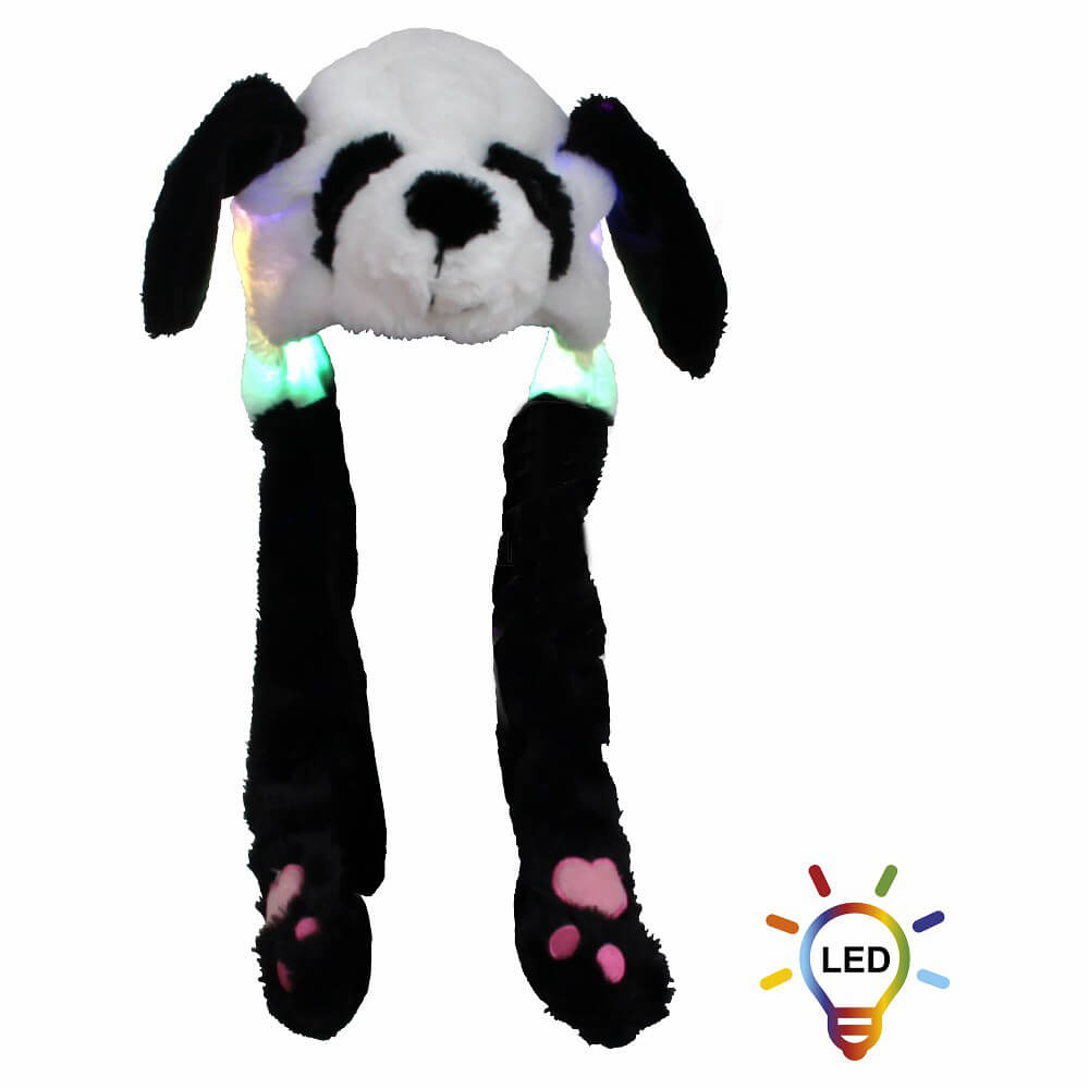 LED Wackelohr Mütze Panda ca. 60 cm x 20 cm
