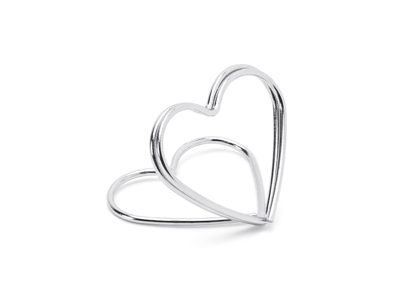 Tischkartenhalter Herzen, Silber, 2,5 cm - 10 Stk