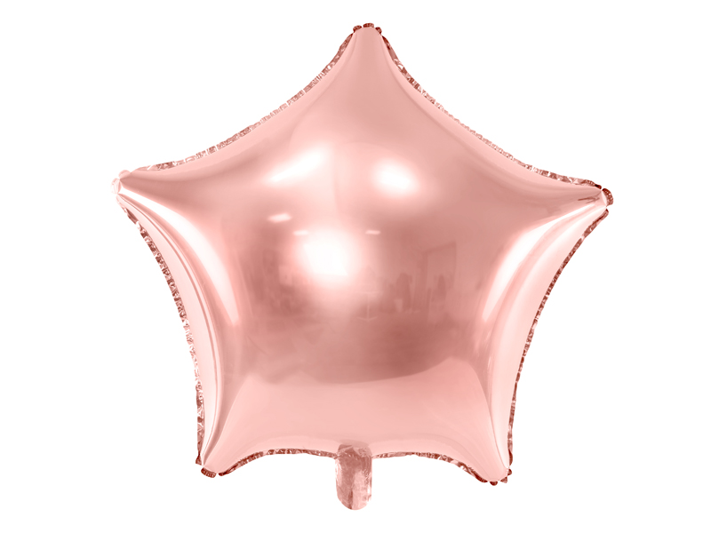 Folienballon Stern Goldrosa, 70cm