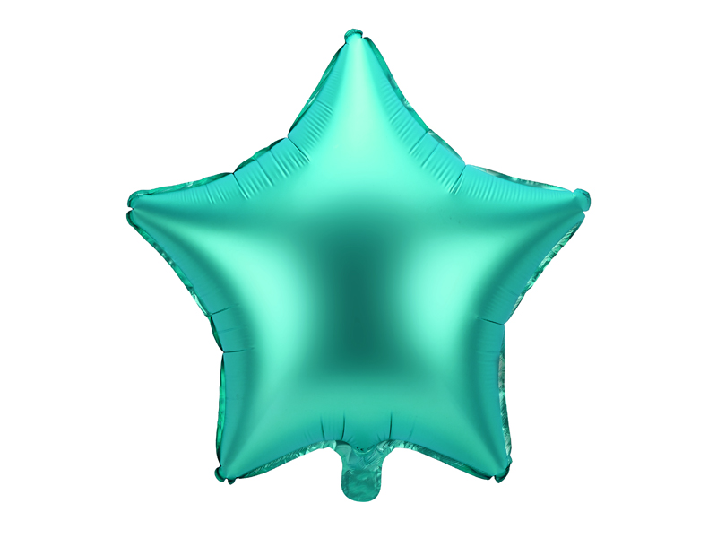 Folienballon Stern Grün matt, 48cm