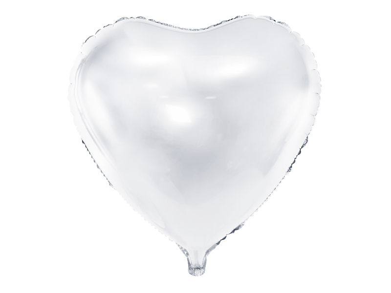 Folienballon Herz Weiß, 61cm