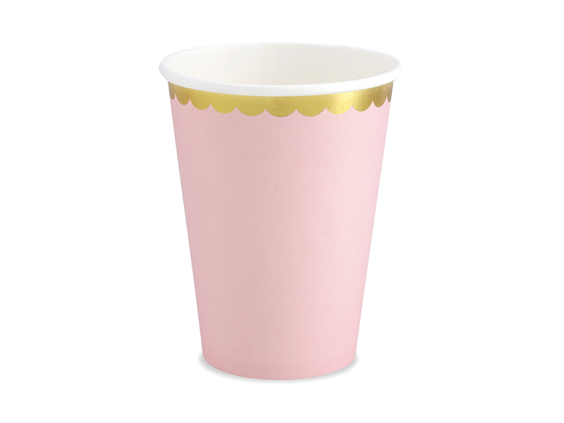Becher hellrosa 220ml, 6 Stk.