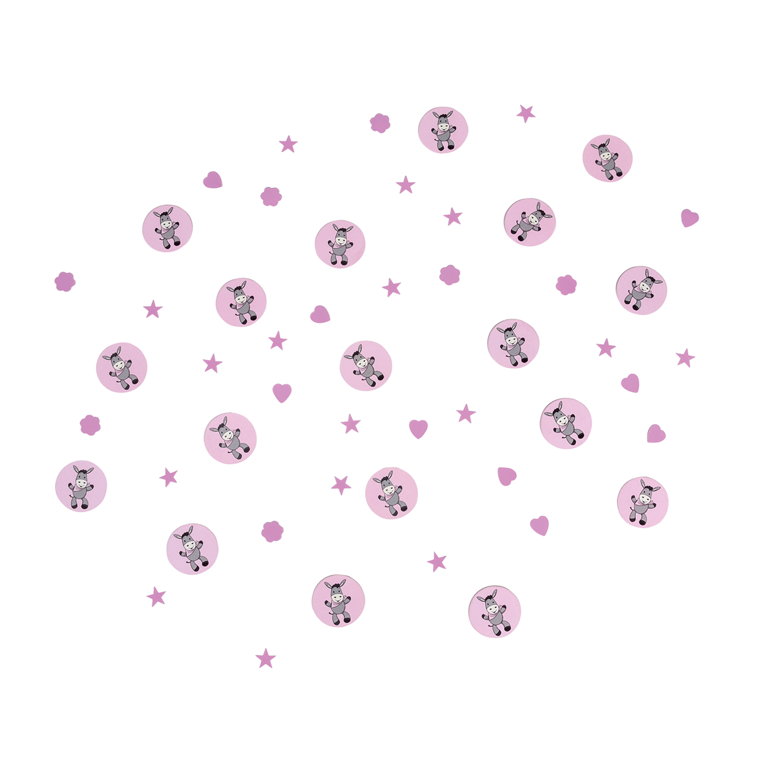 Tischkonfetti Esel rosa 30 g