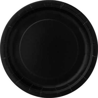 8x Pappteller schwarze Ø 23 cm