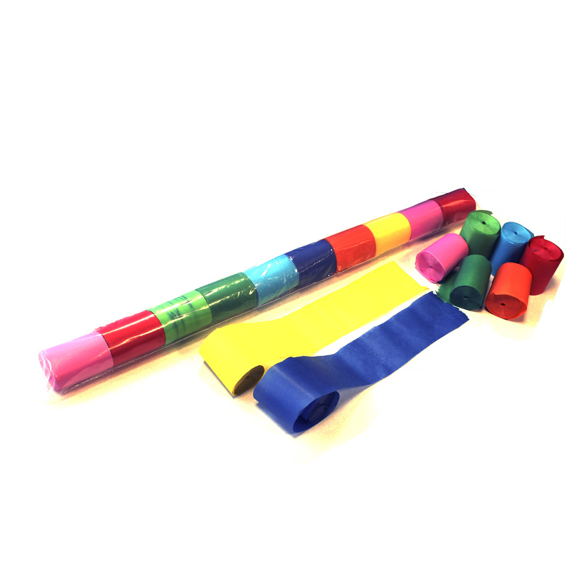 Streamer 10 m x 5 cm - Papier Bunt - 10er Bag