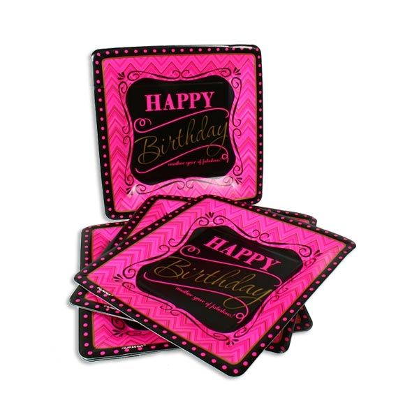 8x Pappteller Girly pink 26 cm
