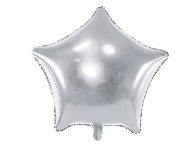 Folienballon Stern Silber, 70cm