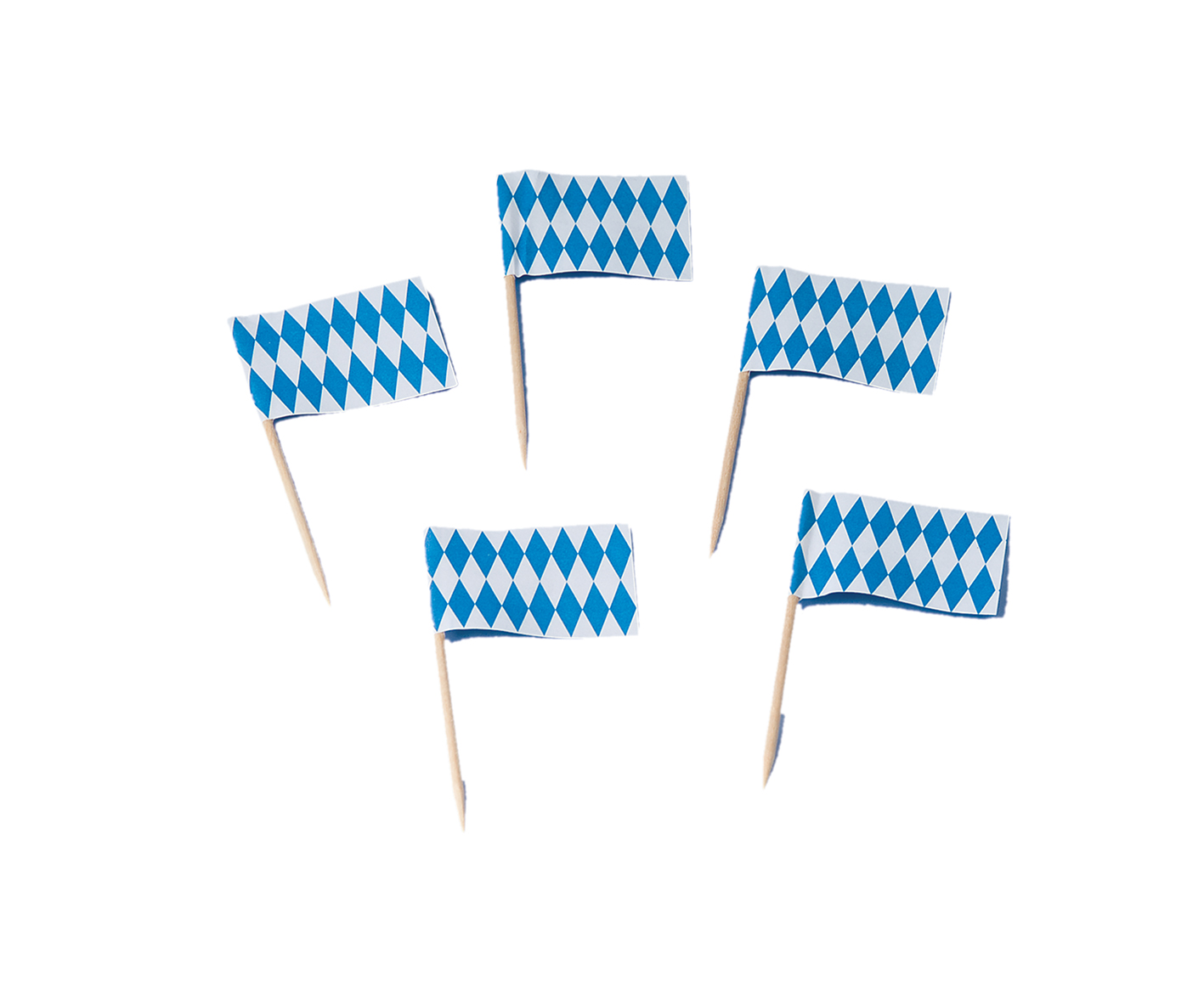 50x Flaggenpicker Oktoberfest Bayern 8 cm