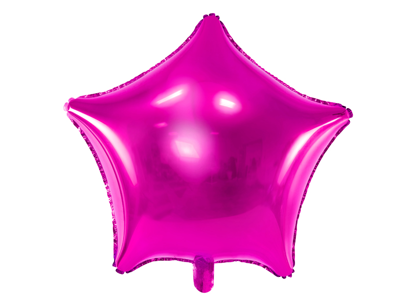 Folienballon Stern Dunkelrosa, 48cm