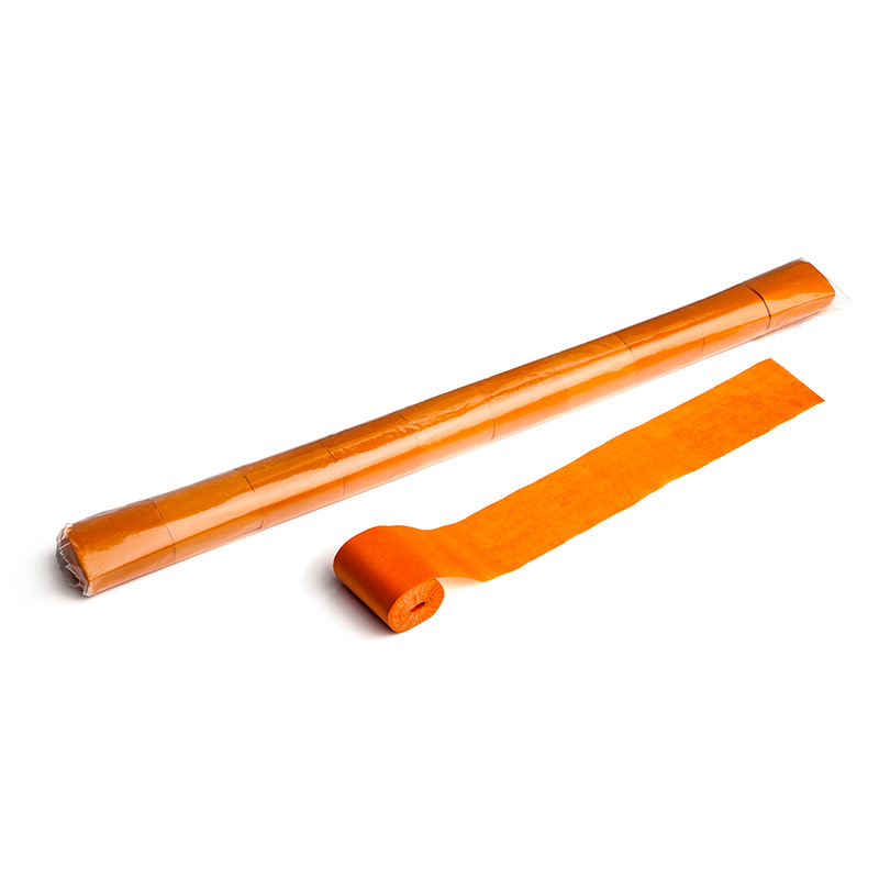 Streamer 10 m x 5 cm - Papier Orange - 10er Bag