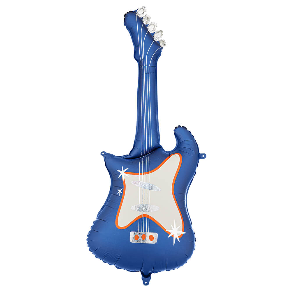 Folienballon Gitarre, 41x105 cm, dunkelblau