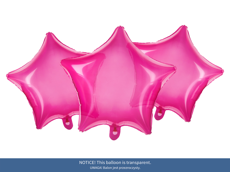 Folienballon Stern PInk, 48cm