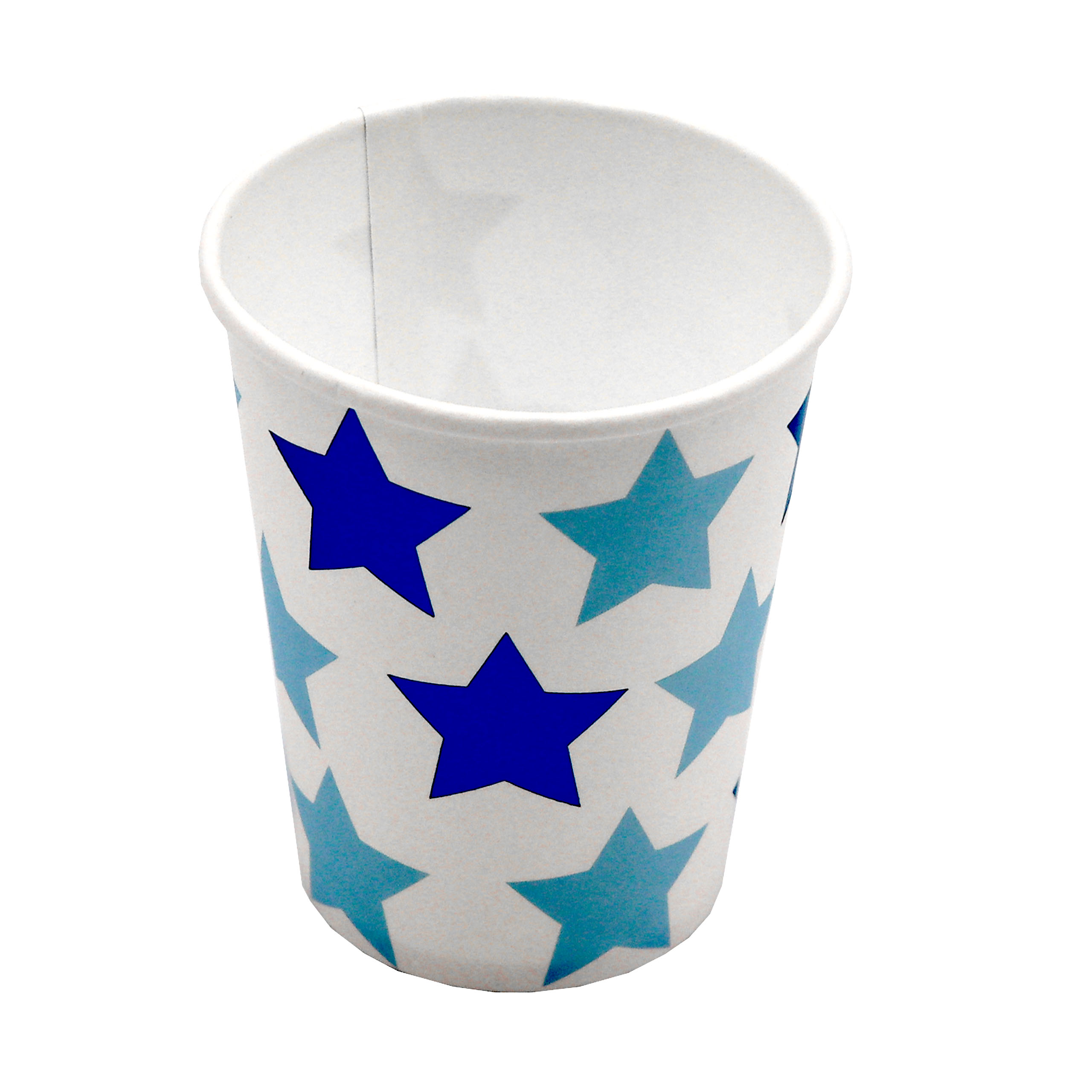 8x Pappbecher kleiner Stern blau 200ml