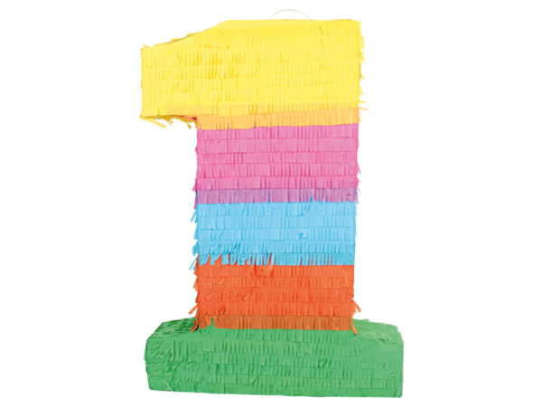 Pinata Zahl 1 bunt 50 x 36 cm