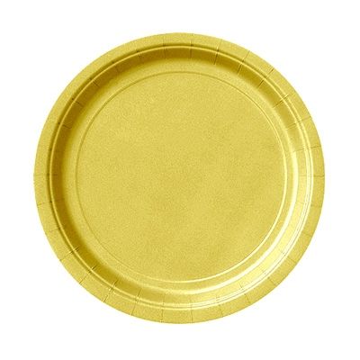 8x Pappteller gold Ø 18 cm