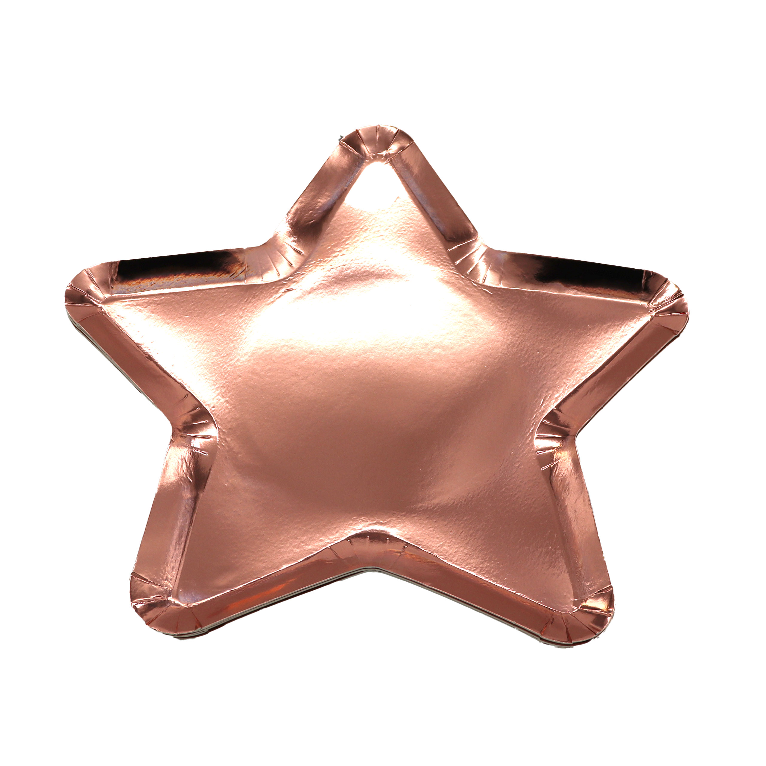 8x Pappteller Twinkle rosegold 23cm