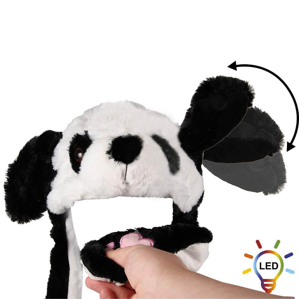 LED Wackelohr Mütze Panda ca. 60 cm x 20 cm