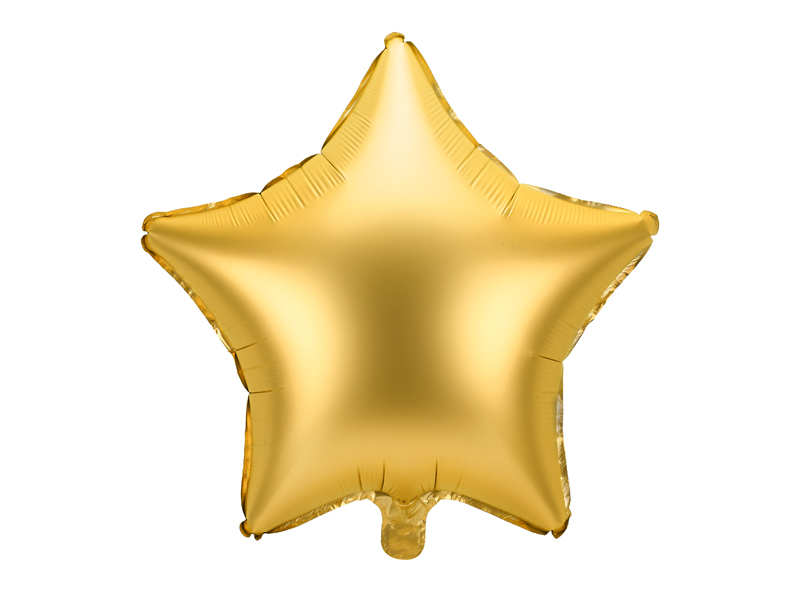 Folienballon Stern Gold Matt, 48cm