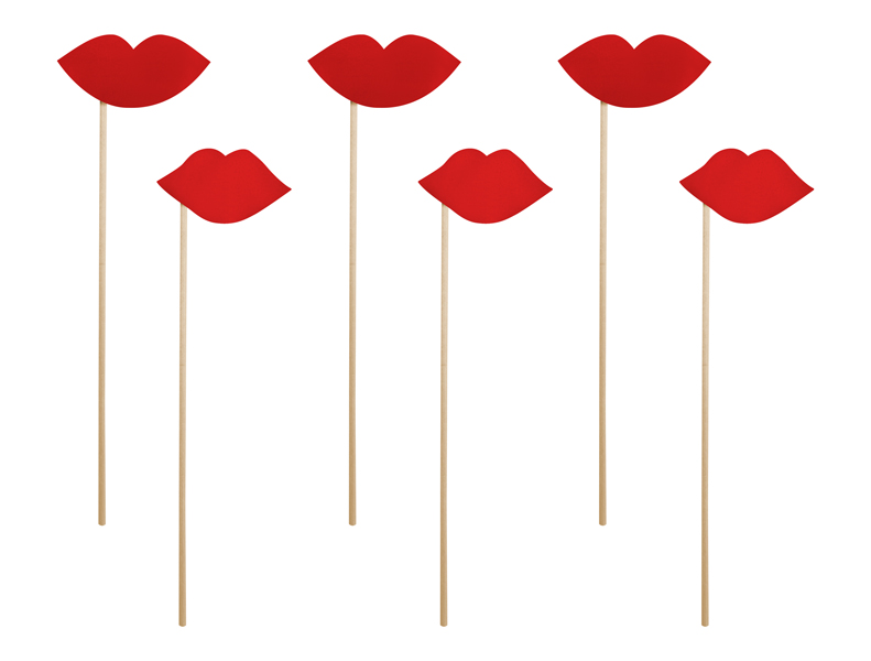 Foto Requisiten-Set "Lippen", 6er Set