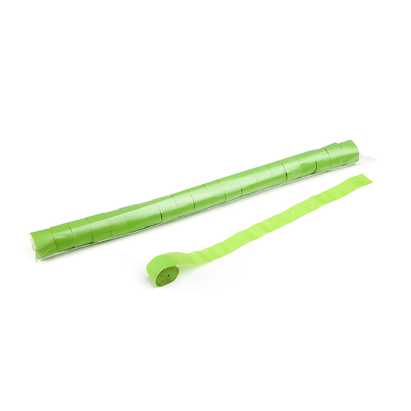 Streamer 10 m x 2,5 cm - Papier Hellgrün - 20er Bag