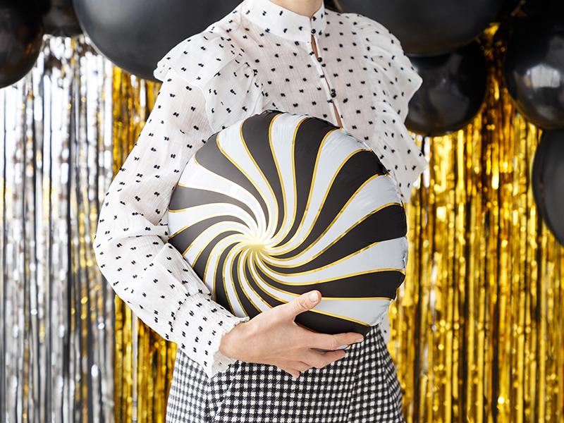 Folienballon Candy Schwarz, 35cm