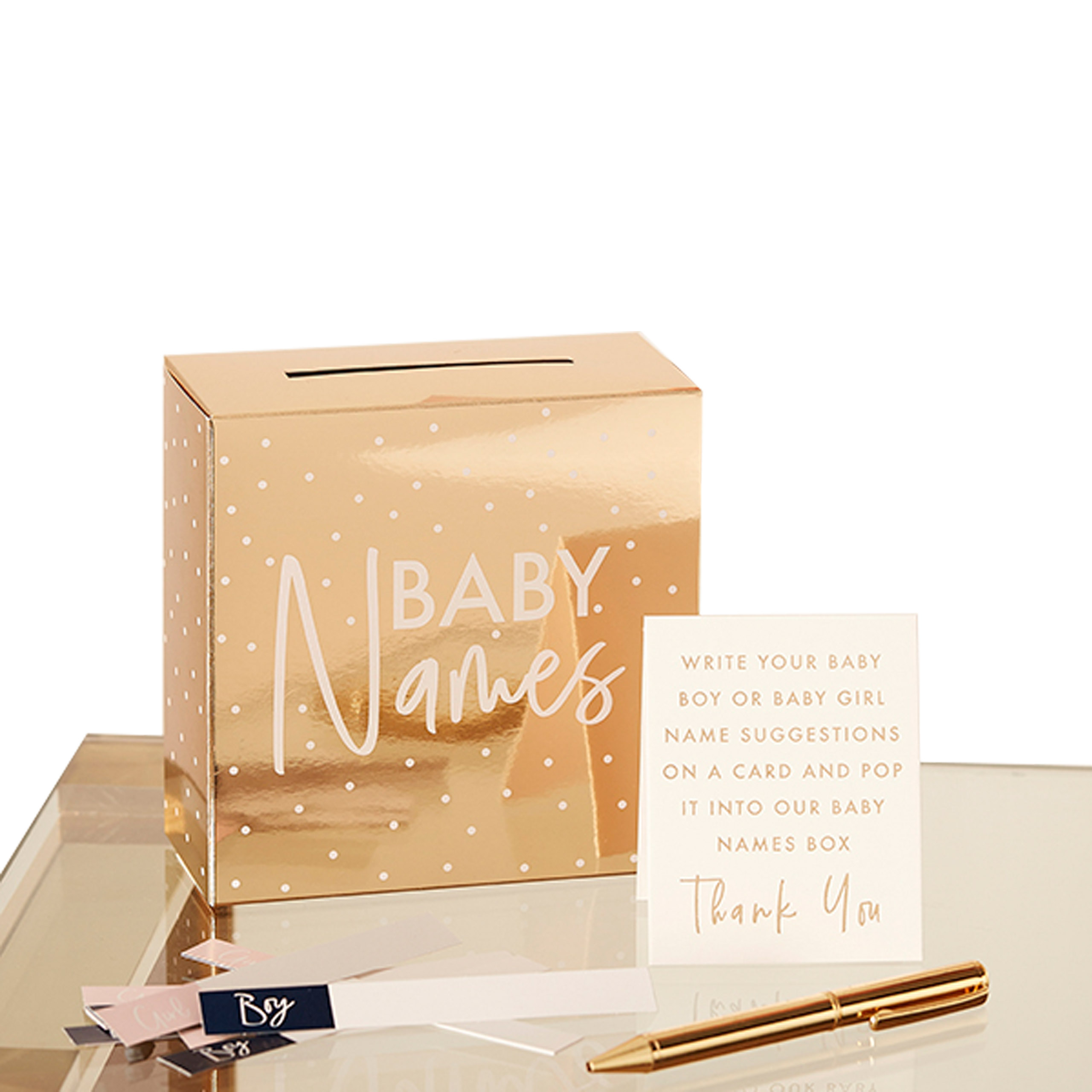 Babynamen Box inkl. 60 Namenszettel