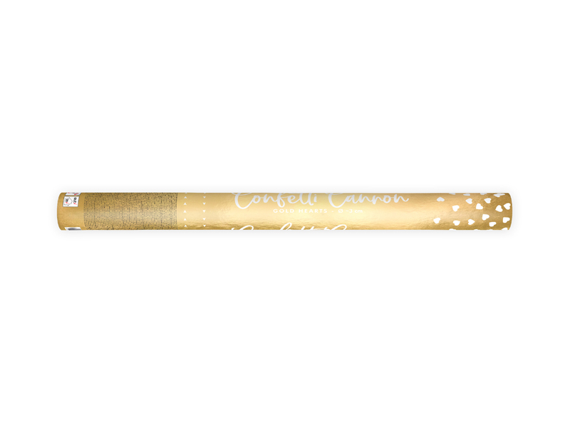 Party Popper goldmetallic Herzen Konfetti 60cm
