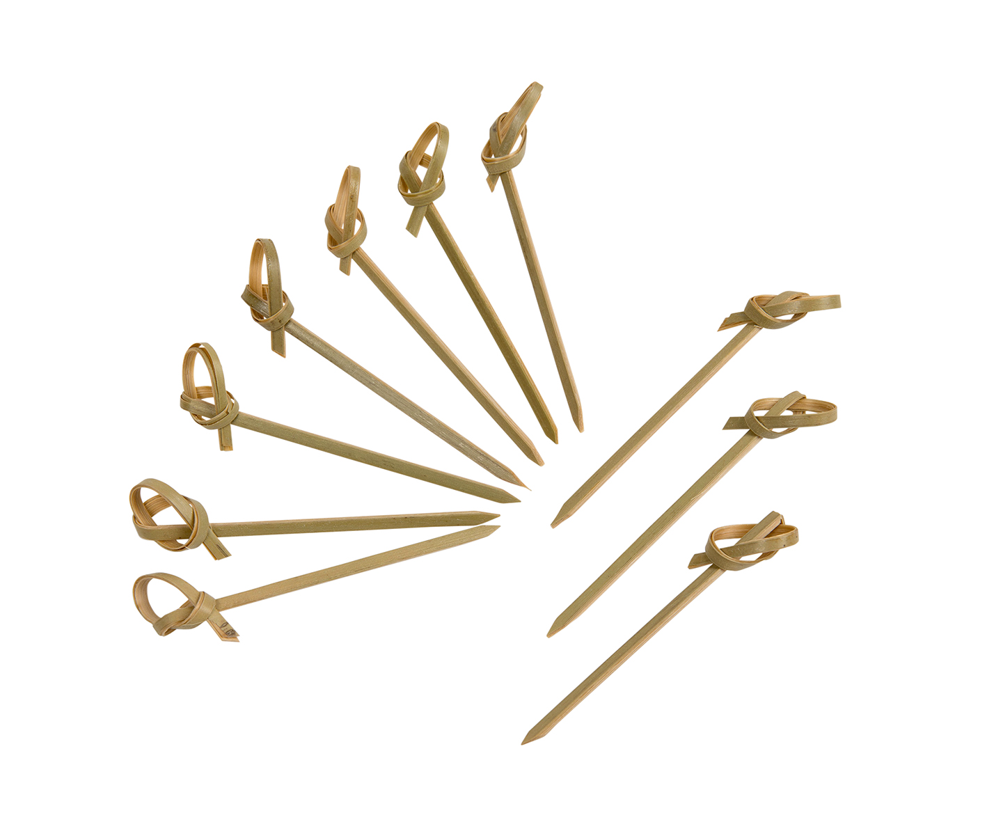 24x Cocktailspieß Bambus Knoten 6 cm